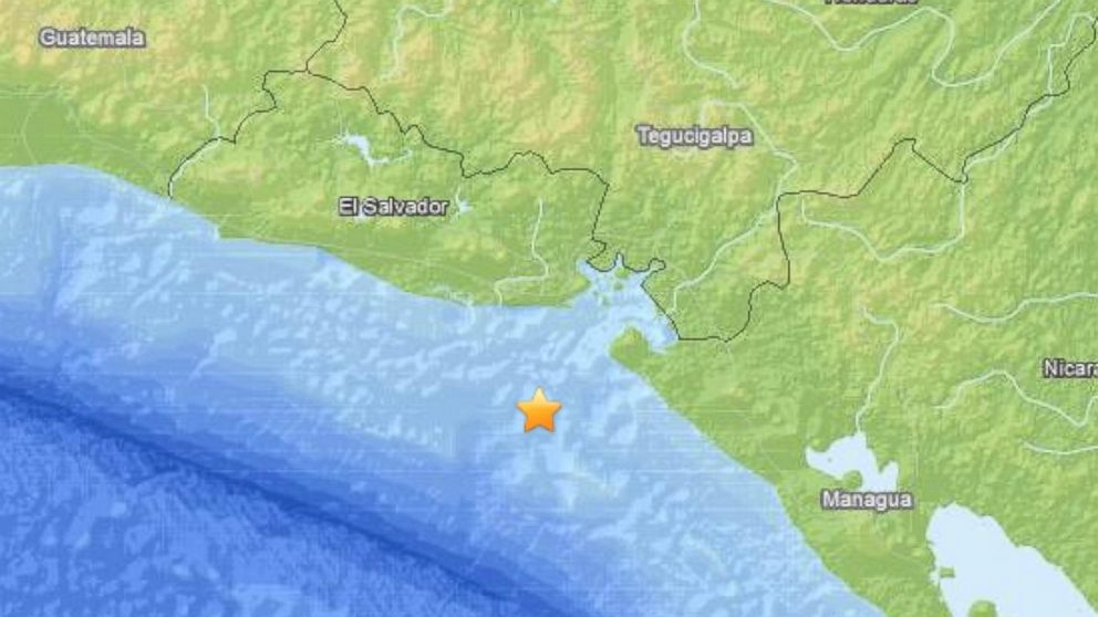 A 7.4-magnitude earthquake was reported off the coast of El Salvador, Oct. 13, 2014.