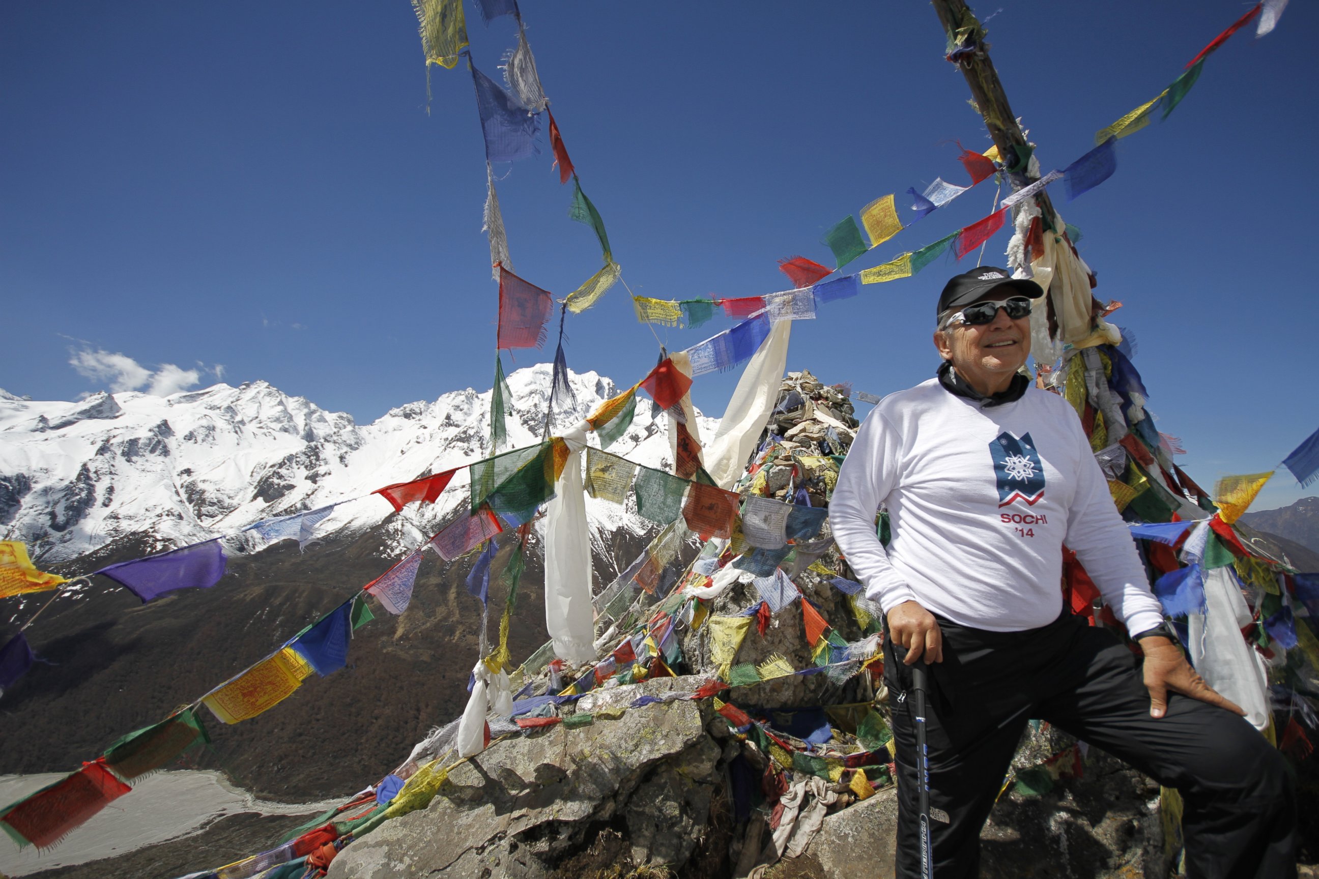 PHOTO: Ed Marzec, 67, on Yala Peak in Nepal 2013. He hoped to scale Mt. Everest this year. 