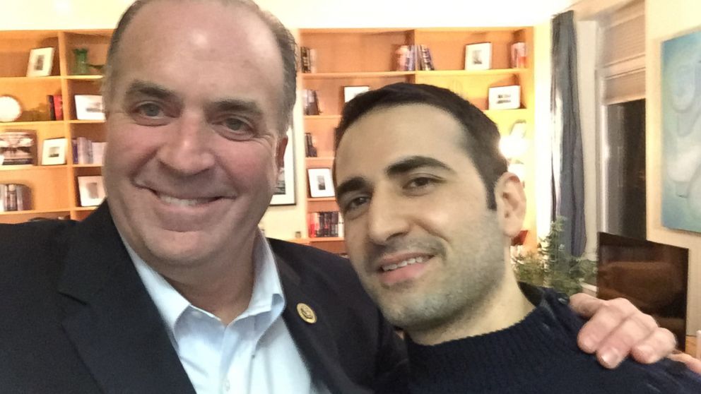 PHOTO: Pictured is Michigan Congressman Dan Kildee with Amir Hekmati at the Landstuhl Regional Medical Center in Germany.