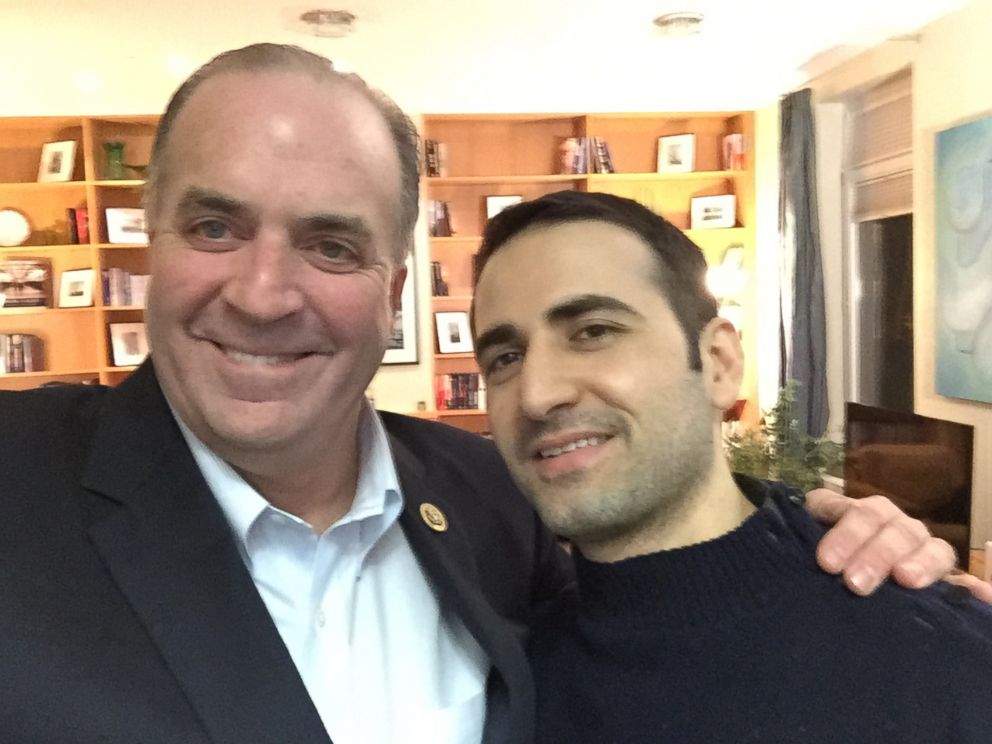 PHOTO: Pictured is Michigan Congressman Dan Kildee with Amir Hekmati at the Landstuhl Regional Medical Center in Germany.