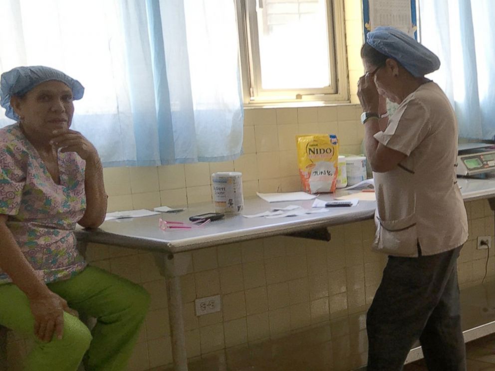 PHOTO: At the JM de los Rios Children's Hospital in Caracas, Venezuela, most patients have to bring their own food as the hospital's kitchen has been closed for months due to lack of resources and looting. 