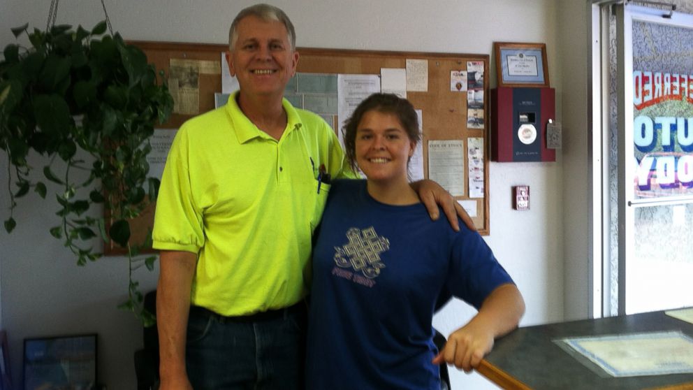 Kayla Mueller is seen here with her father Carl in this undated photo.