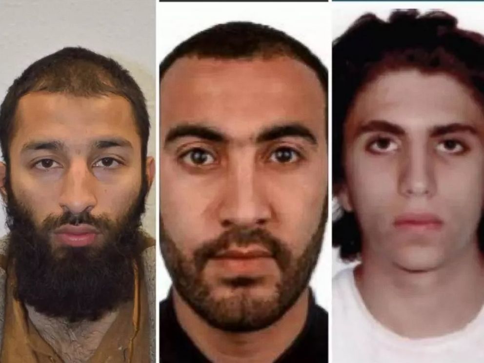 PHOTO: Suspected London Bridge attackers Khuram Shazad Butt, Rachid Redouane and Youssef Zaghba. 