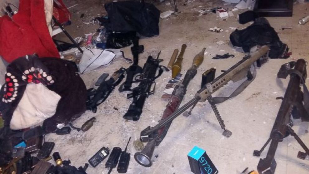 PHOTO: The Mexican Navy has released this photo of the weapons they seized, Jan. 8, 2016, during a raid in Los Mochis, in the state of Sinaloa. 