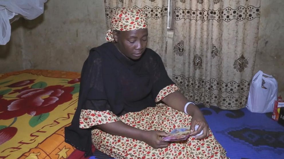 PHOTO: Esther Yakubu's daughter is one of more than 200 Chibok girls kidnapped in 2014. 