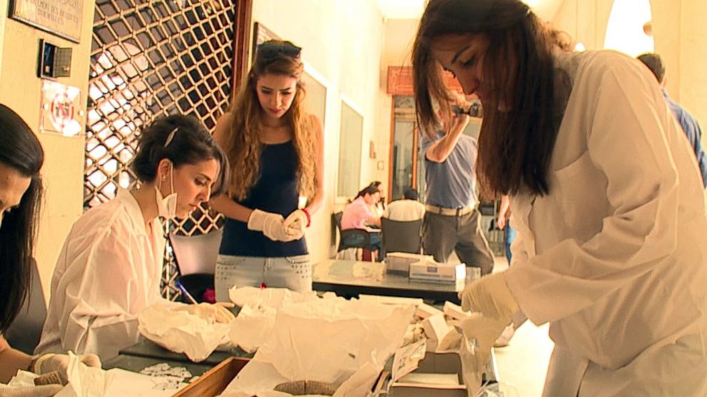 A group of young archaeologists are working to quickly document, measure and photograph every item in the National Museum of Damascus' collection.