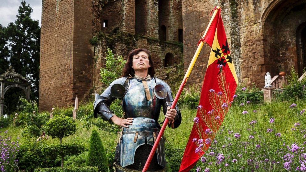 Women will be joining joust tournaments hosted at English Heritage castles in the UK for the first time this summer. A female Jouster at Kenilworth Castle, Warwickshire, UK. 