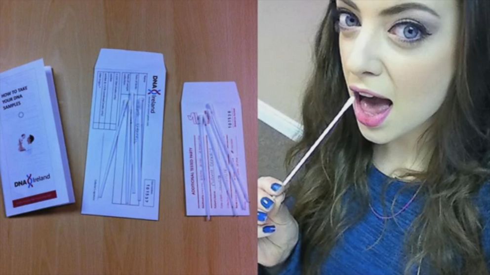 PHOTO: Niamh Geaney, 27, is seen here taking a DNA test at DNA Ireland. 