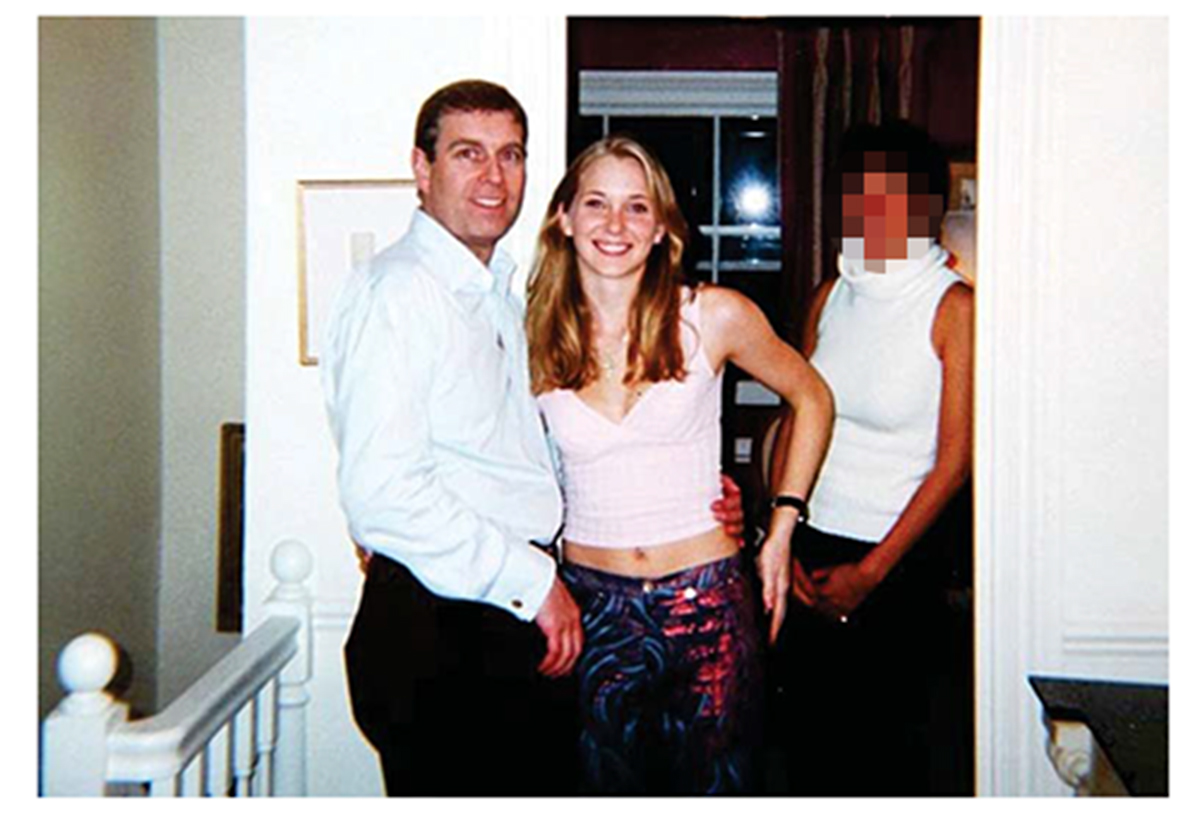 PHOTO: A woman who alleges in court papers that she was an underage sex slave for VIPs including Britain’s Prince Andrew is seen pictured here with the prince.