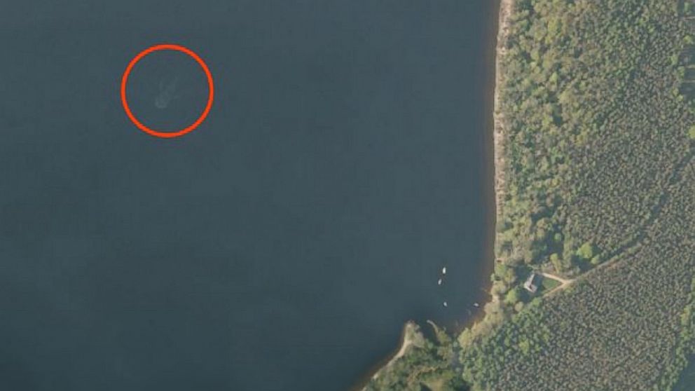 PHOTO: The location, near the village of Dores, shows a strange-looking form in the water.