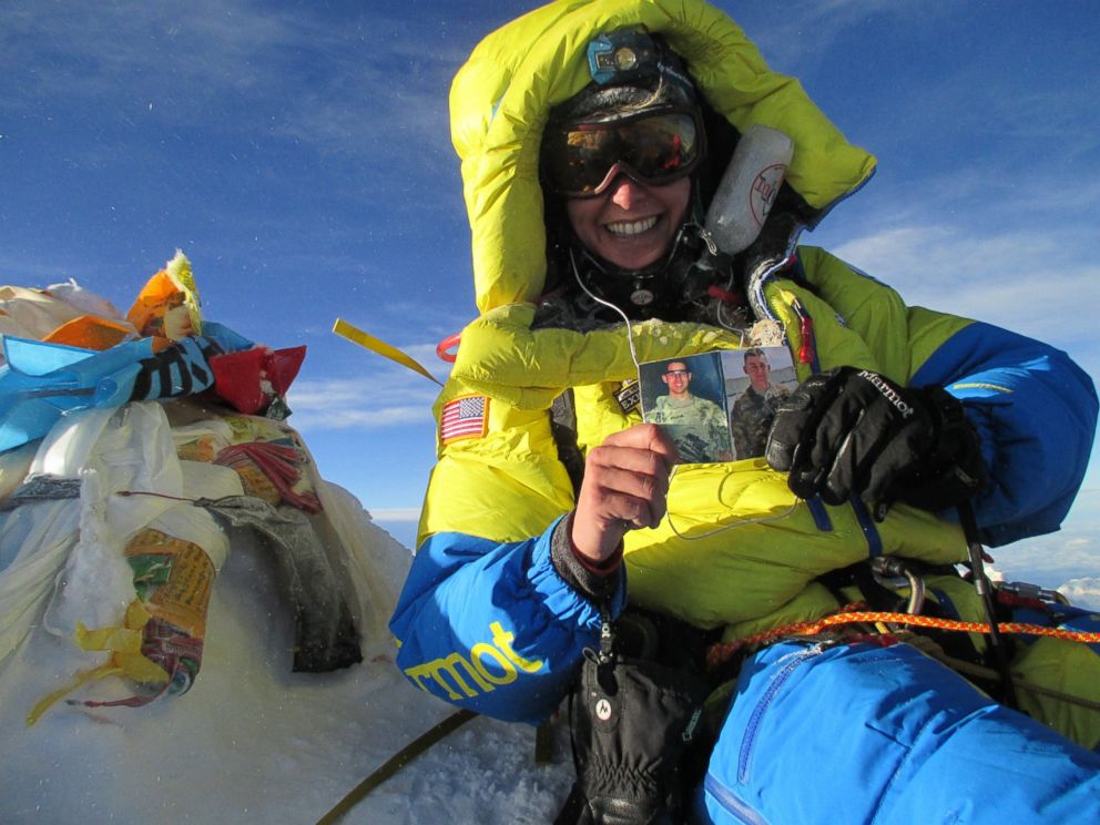 PHOTO: Capt. Elyse Ping Medvigy, an active-duty field artillery officer currently assigned to the 4th Infantry Division at Fort Carson, Colorado, was the first to summit Mount Everest from Team USX, May 24, 2016. 