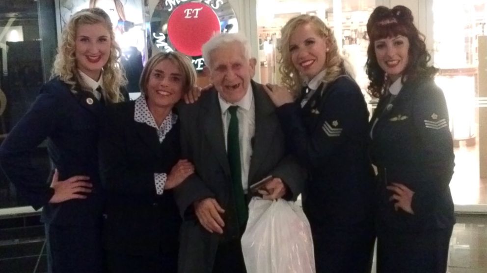 British D-Day veteran Bernard Jordan, 89, sneaked out of a nursing home on England's south coast on Thursday and turned up in Normandy today to mark the invasion's 70th anniversary, authorities said. The Royal Navy veteran got his photo taken with ferry staff and the "Candy Girls," who were performing 1940s songs for veterans.