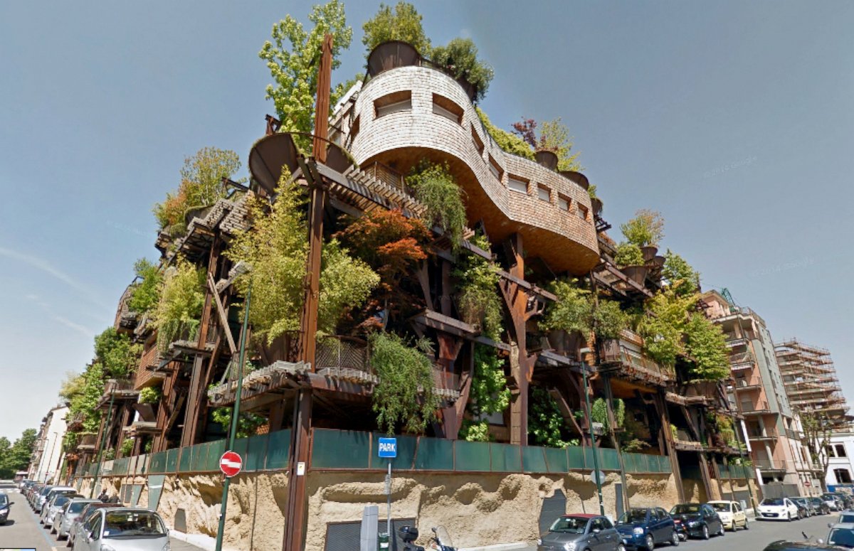 PHOTO: This pictured apartment building in Turin, Italy, called a "living forest" by its architect Luciano Pia, houses 63 unique apartments and contains terraces with trees and lush gardens.