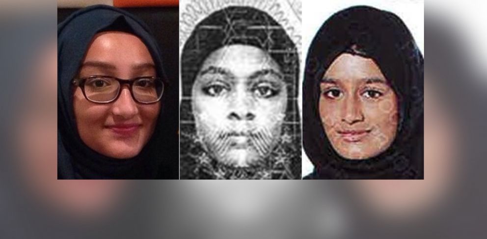 PHOTO: (L-R) These images released by Scotland Yard show Kadiza Sultana, Amira Abase and Shamima Begum.