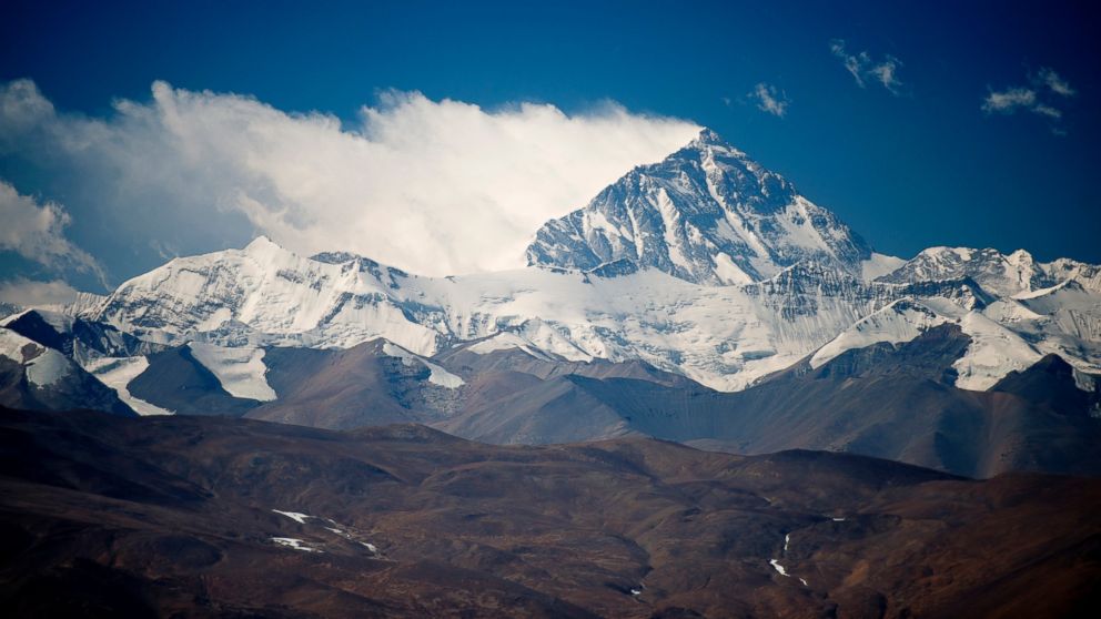 PHOTO: Mount Everest is pictured before the USX Veteran Everest Expedition is set to climb. 