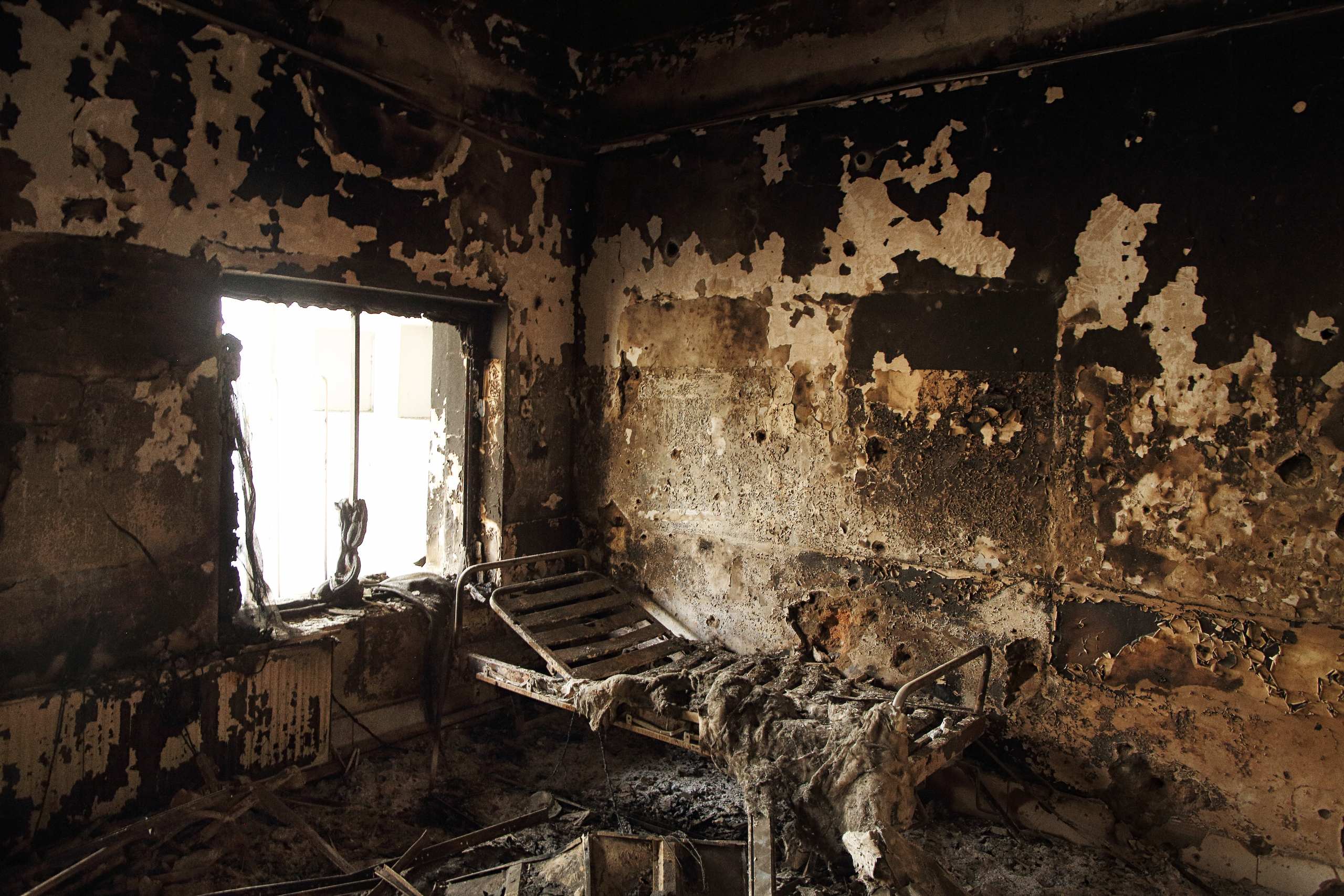 PHOTO: This photo shows the devastating destruction inside MSF/Doctors Without Borders hospital hit by U.S. air strikes in Kunduz, Afghanistan. 
