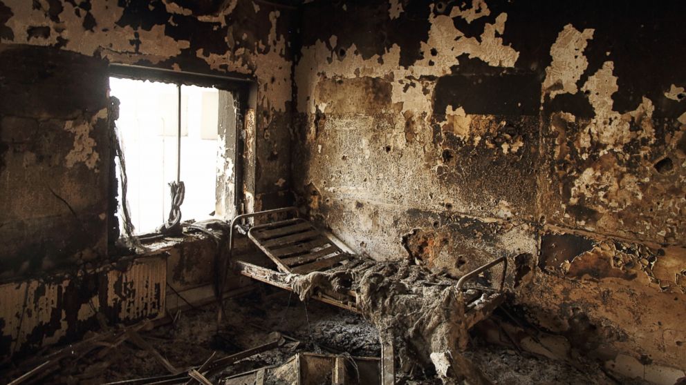 PHOTO: This photo shows the devastating destruction inside MSF/Doctors Without Borders hospital hit by U.S. air strikes in Kunduz, Afghanistan. 