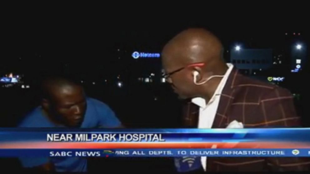 Vuyo Mvoko was mugged in Johannesburg, South Africa, March 10, 2015, moments before going on air for a live report.