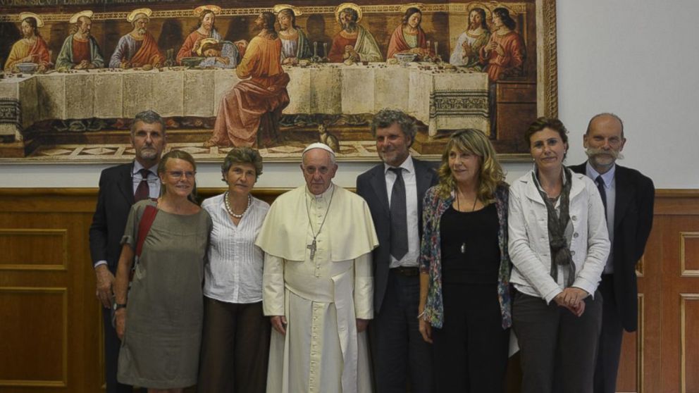 PHOTO: This photo from sjweb.info shows Pope Francis at the Jesuit Curia in Rome on July 31, 2014. 