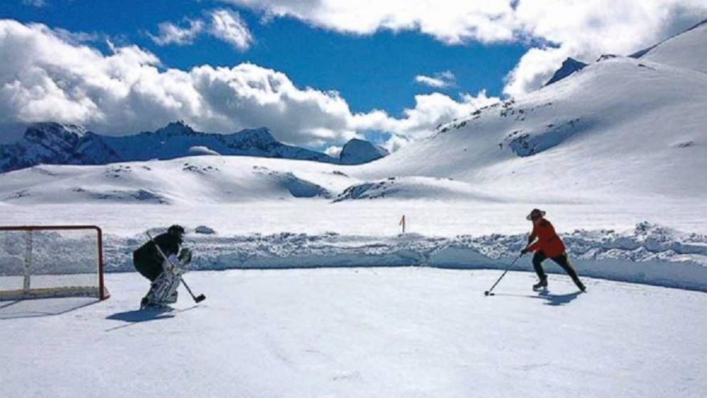 A photo that shows Cpl. Shaun Begg playing ice hockey while dressed in the uniform of the Royal Canadian Mounted Police is going viral.