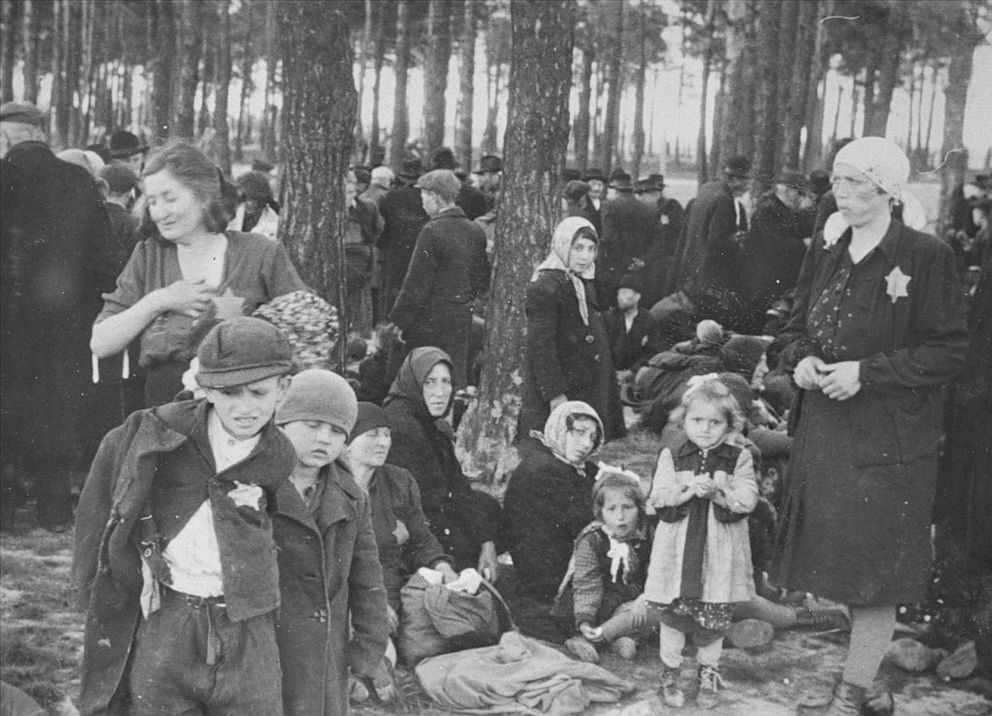 PHOTO: Irene Weiss' family is seen after arriving to Auschwitz. She was 13 years old when she was sent to the concentration camp in 1944. 