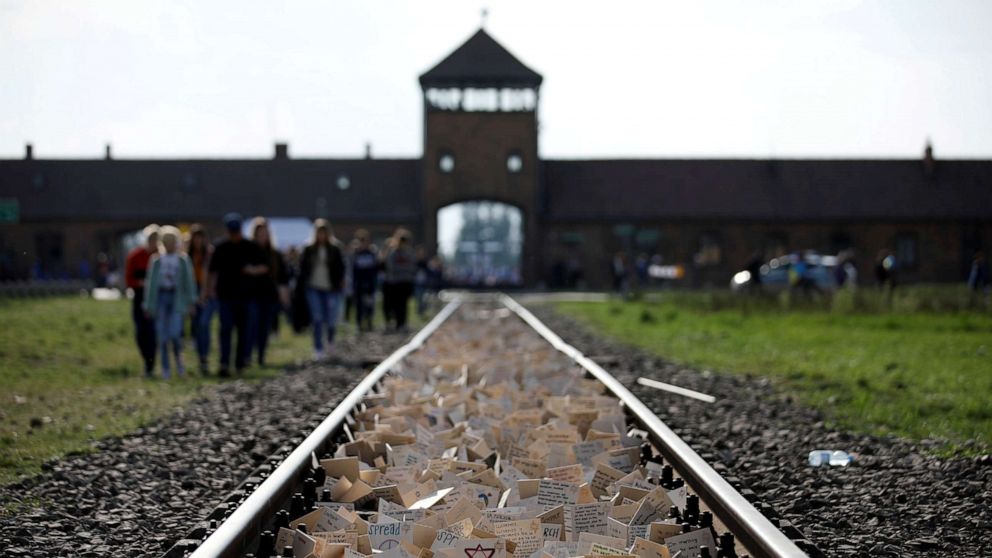 FILE PHOTO: Participants attend the annual "March of the Living" to commemorate the Holocaust at the former Nazi concentration camp Auschwitz, in Brzezinka near Oswiecim, Poland, May 2, 2019. REUTERS/Kacper Pempel/File Photo