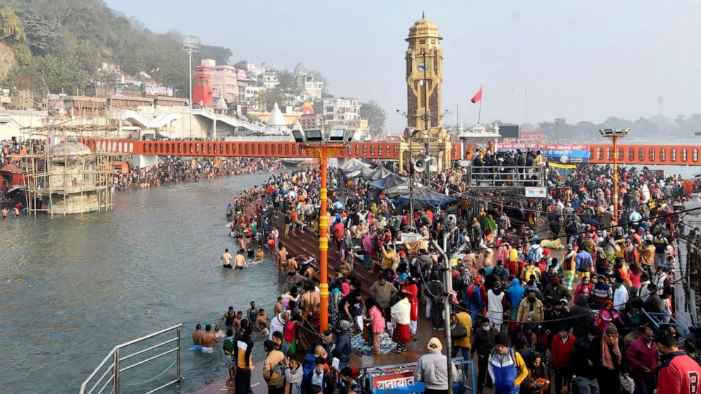 Kumbh Mela is celebrated in a cycle of 12 years at four different riverbanks considered holy.