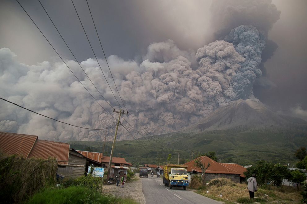 Villages Covered In Ash After Volcano Erupts In Indonesia Abc News