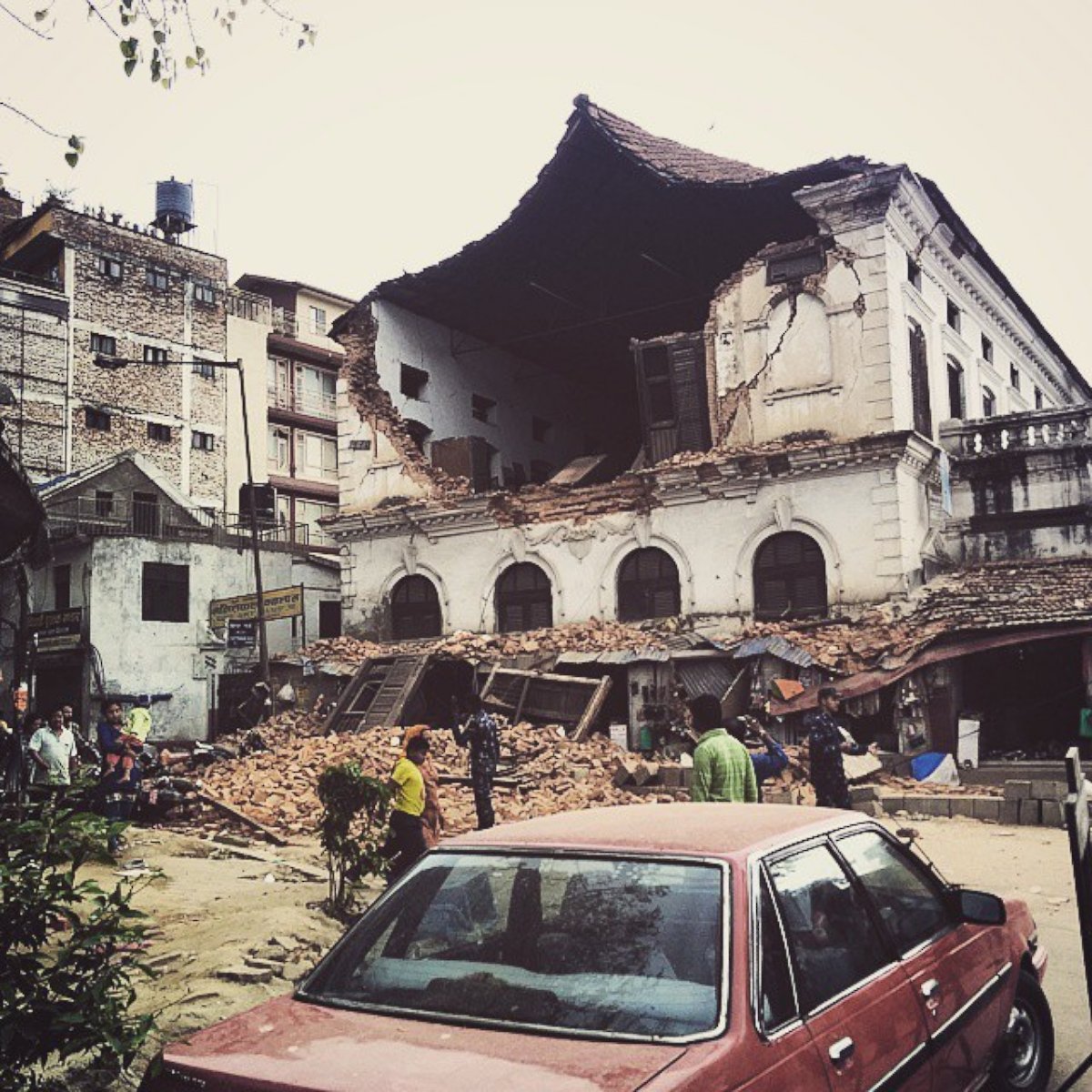 PHOTO: Damage in the city of Kathmandu after a massive earthquake strikes Nepal. 