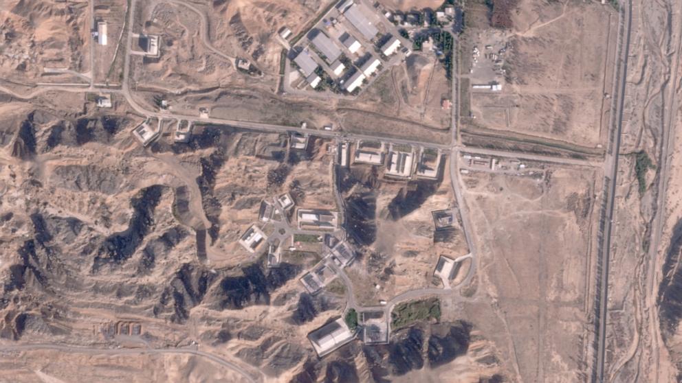 PHOTO: This satellite photo from Planet Labs PBC shows damaged buildings at Iran's Parchin military base outside of Tehran, Iran, Oct. 27, 2024. 