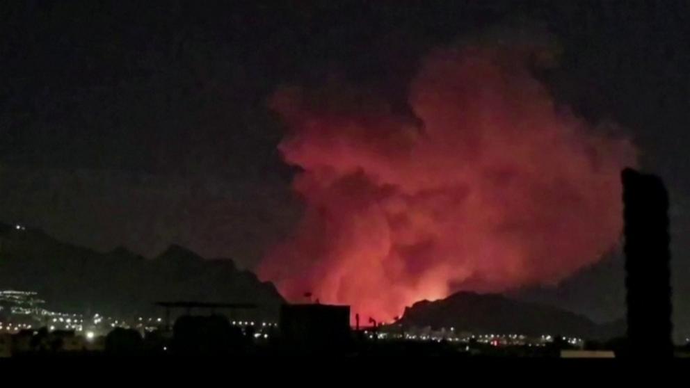 PHOTO: Smoke billowing as explosions rock Iran's Isfahan, March 31, 2026.