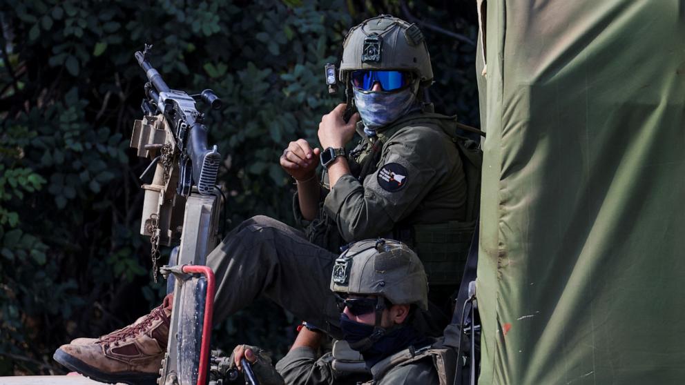PHOTO: Israeli soldiers are pictured close to the Lebanon border in northern Israel on Oct. 1, 2024.