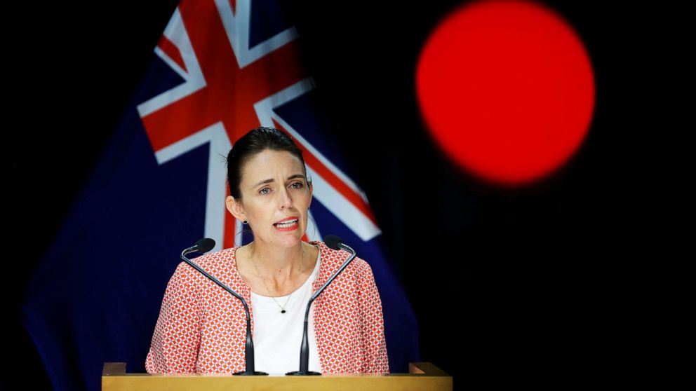 PHOTO: Prime Minister Jacinda Ardern speaks during a press conference at Parliament, Jan. 23, 2022 in Wellington, New Zealand.