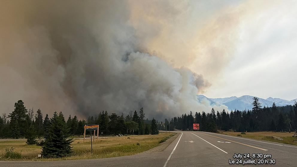 Jasper Fire: остання карта після того, як спалахнули лісові пожежі в національному парку Jasper в Альберті