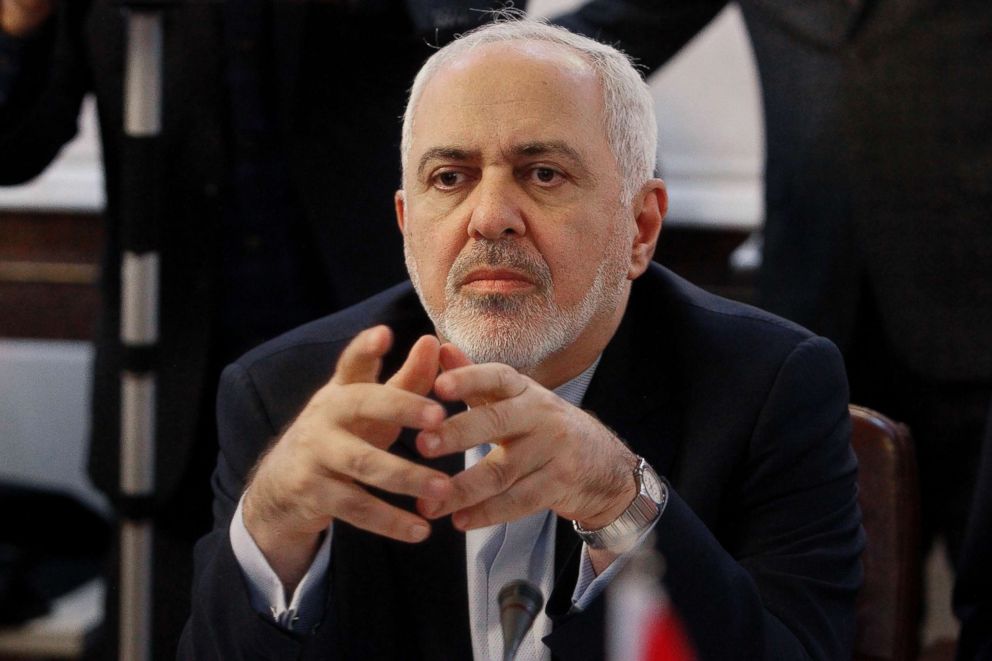 PHOTO: Iranian Foreign Minister Mohammad Javad Zarif gestures during a meeting in Baghdad, Jan. 13, 2019.