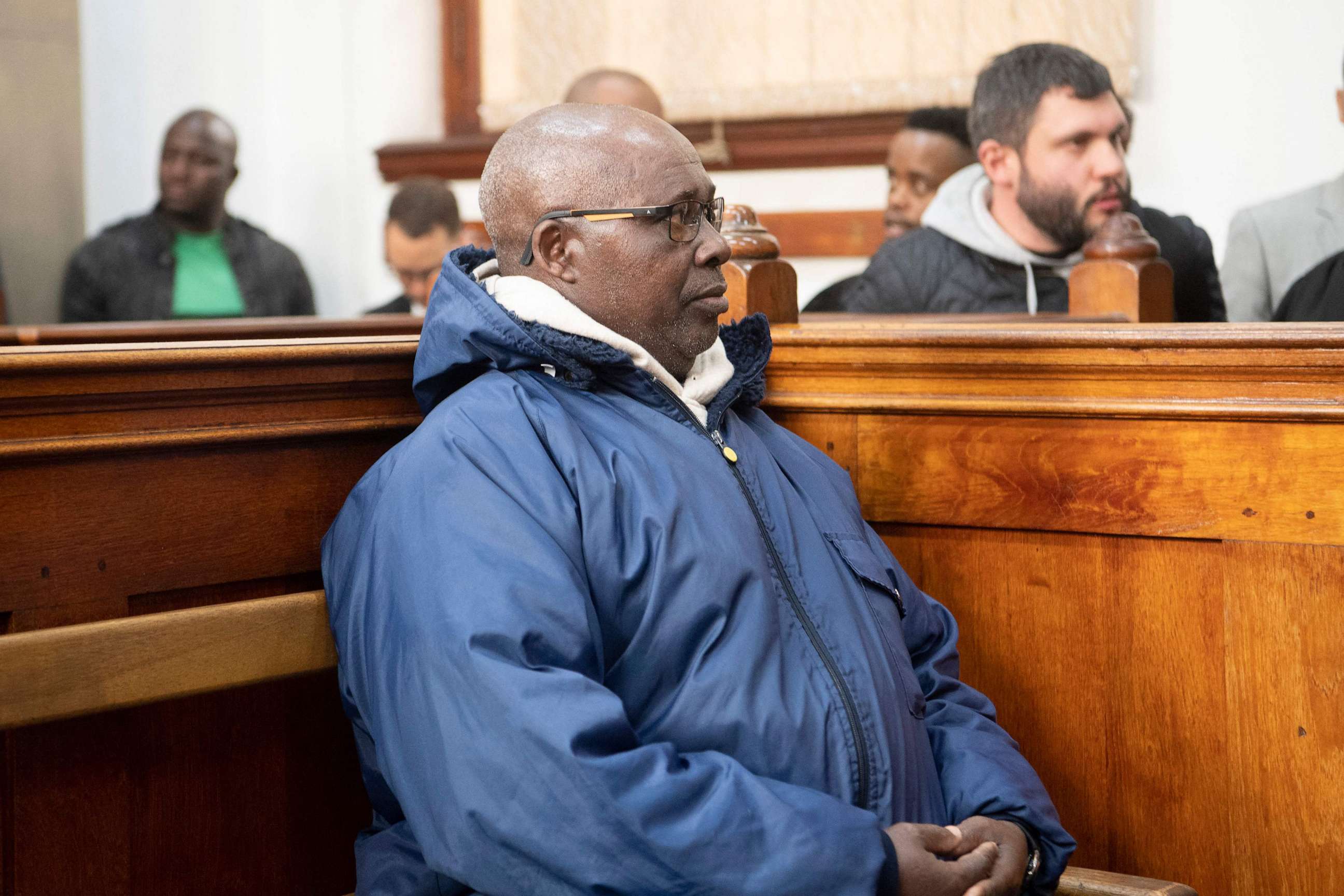 PHOTO: Fulgence Kayishema sits in the Cape Town Magistrate's Court in Cape Town on May 26, 2023.