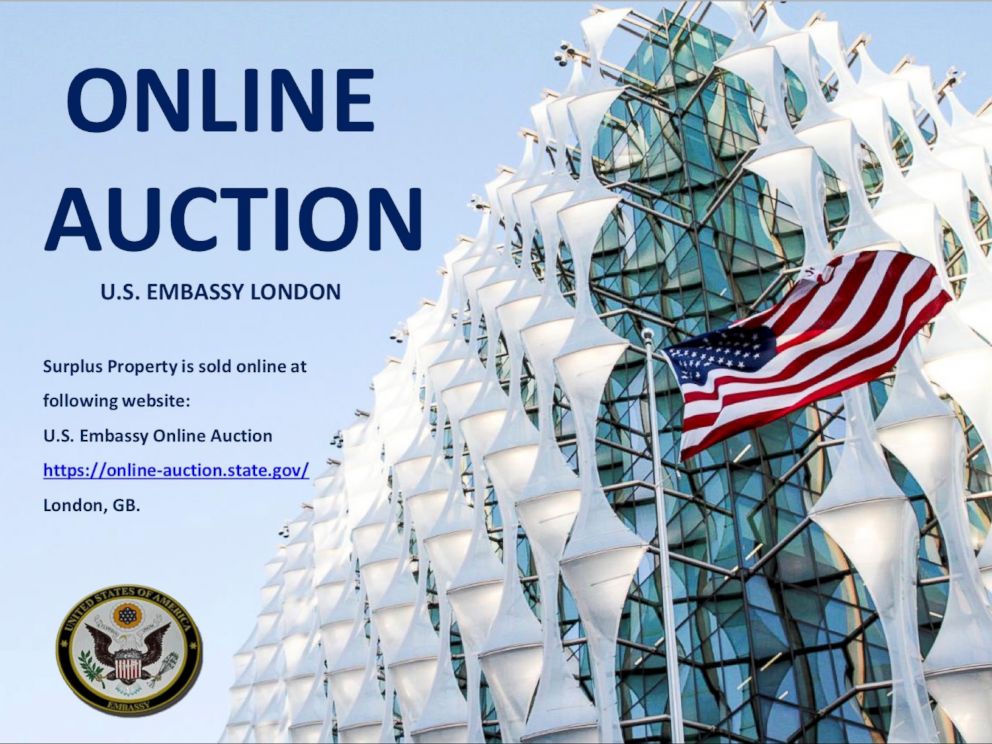 PHOTO: Surplus property is being sold online at the U.S. Embassy online auction, in London.
