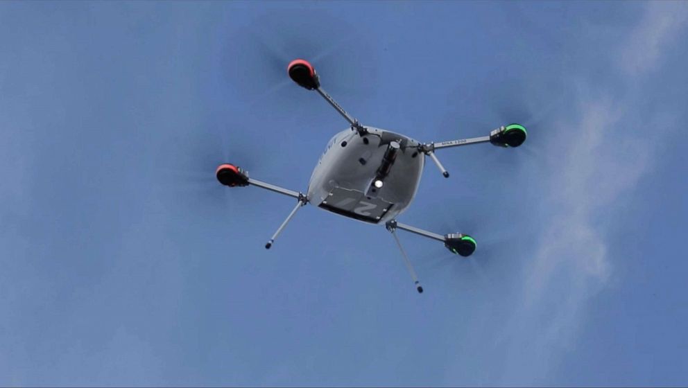 PHOTO: A delivery drone from the Irish company Manna. 