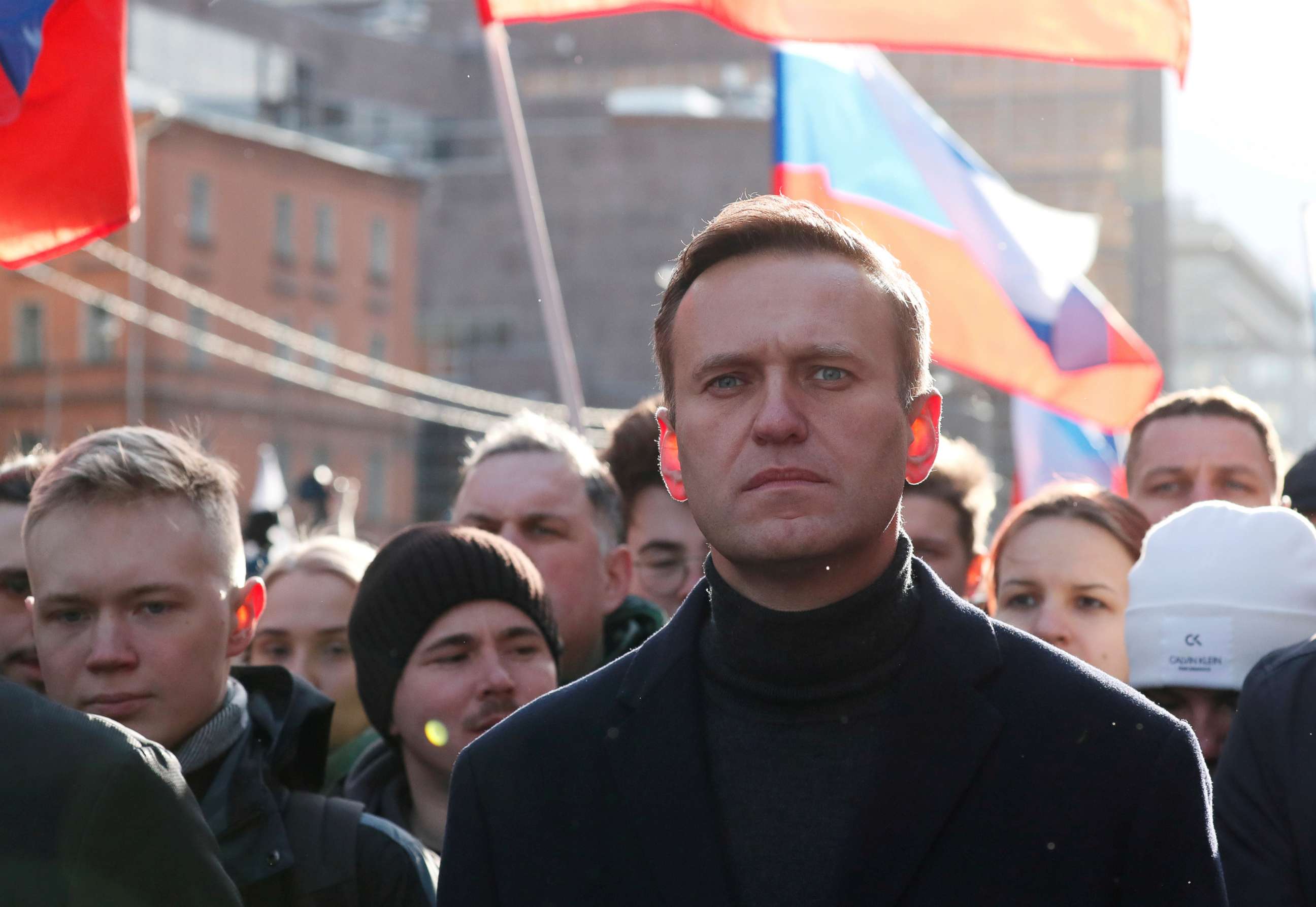 FILE PHOTO: In this Feb. 29, 2020, file photo, Russian opposition politician Alexei Navalny takes part in a rally in Moscow.