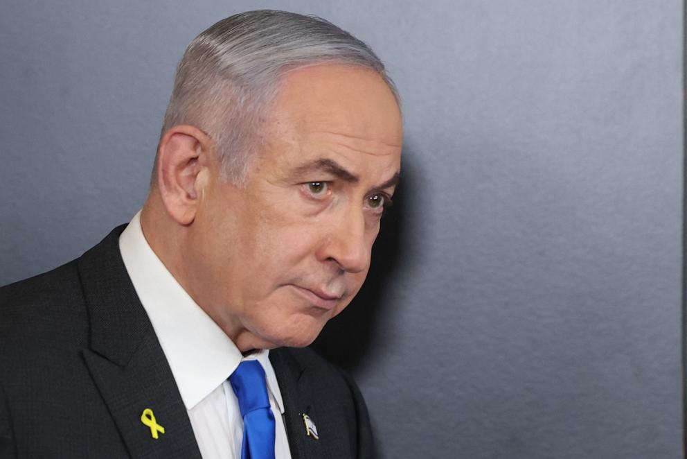 PHOTO: Israeli Prime Minister Benjamin Netanyahu is pictured at the Government Press Office in Jerusalem before giving a press conference on September 4, 2024.