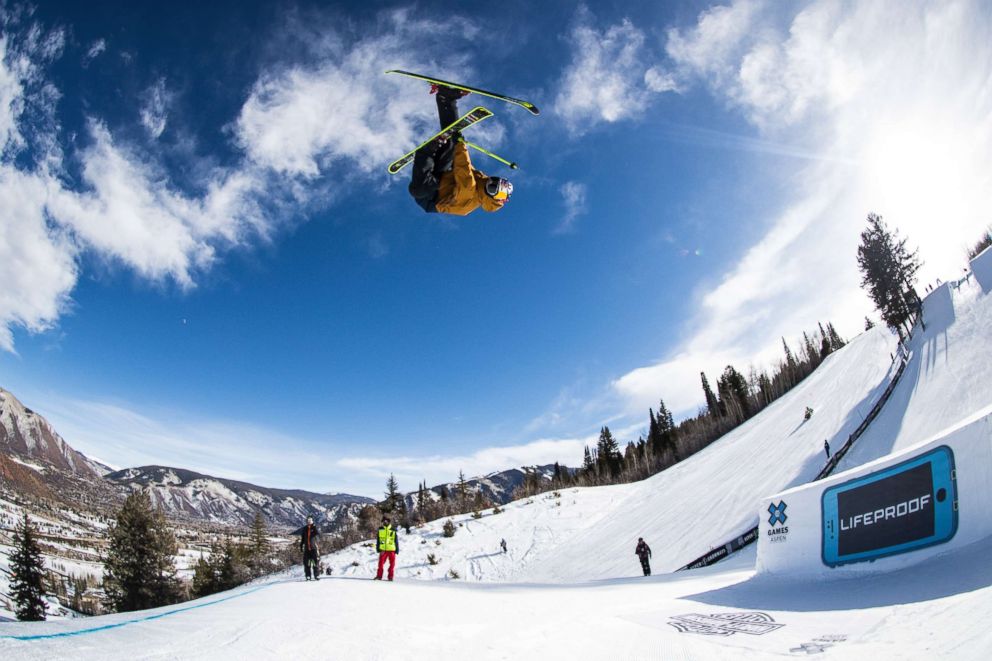 PHOTO: Nick Goepper performs during Mens Ski Slopestyle at Winter X 2018 in Aspen, Colo., on Jan. 25, 2018.