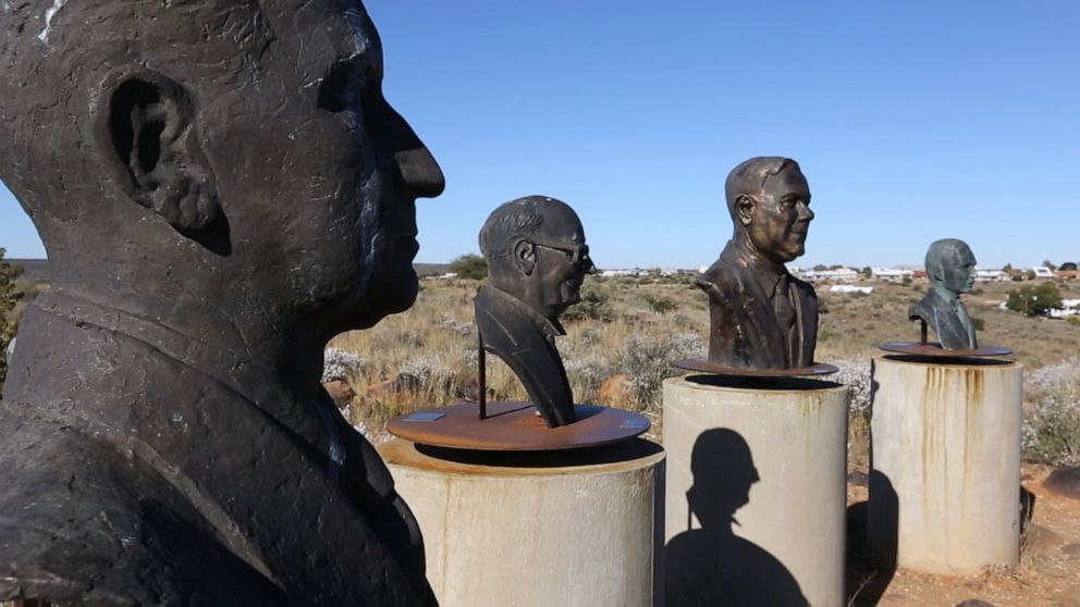 In a circle were weathered busts of prominent Afrikaners- former presidents, war heroes, and notable Hendrik Verwoerd, the former prime minister of South Africa and the man who’s credited as the architect of apartheid.