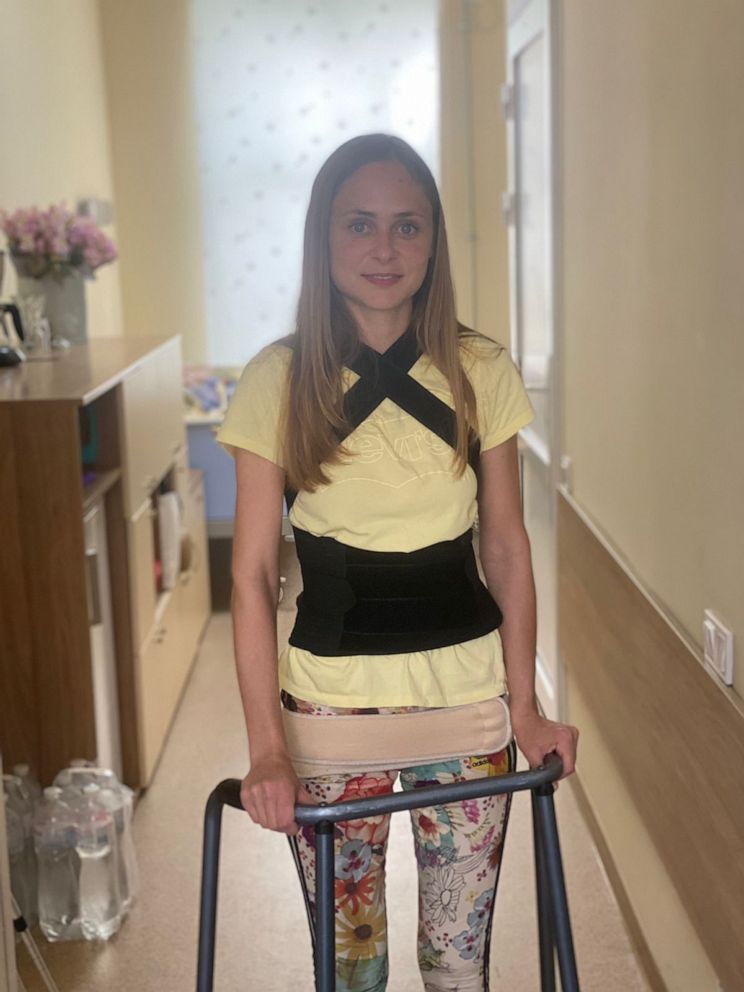 PHOTO: Anna Polonska is learning to walk again