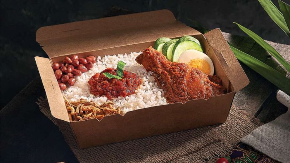 PHOTO: An undated image of Pak Nasser'ss Nasi Lemak Ayam Rendang, an item on the menu at the world's first airline food restaurant.