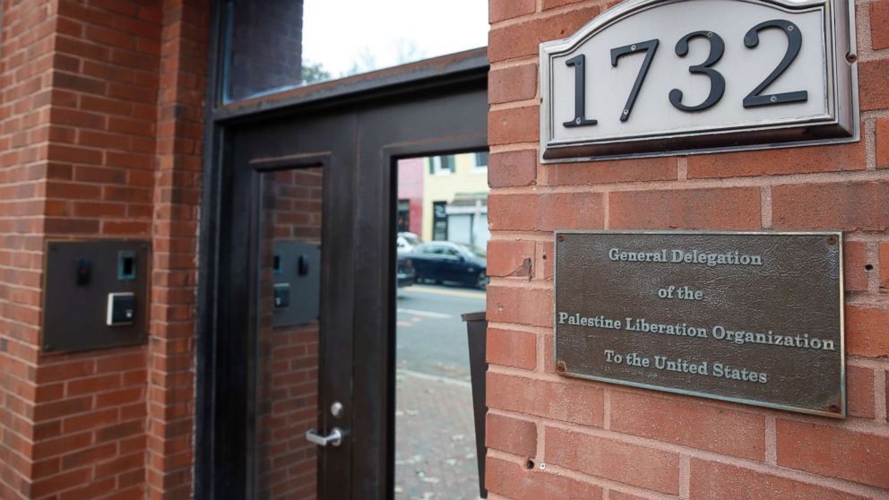 PHOTO: The Washington D.C. office of the Palestine Liberation Organization, Nov. 18, 2017. The U.S. has notified the Palestinians it's closing their mission, Sept. 10, 2018, the latest in a series of American blows to the Palestinians. 