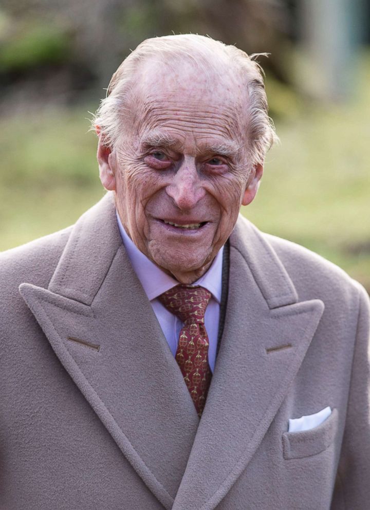 Prince Philip, 96, gives a wave as he leaves London ...