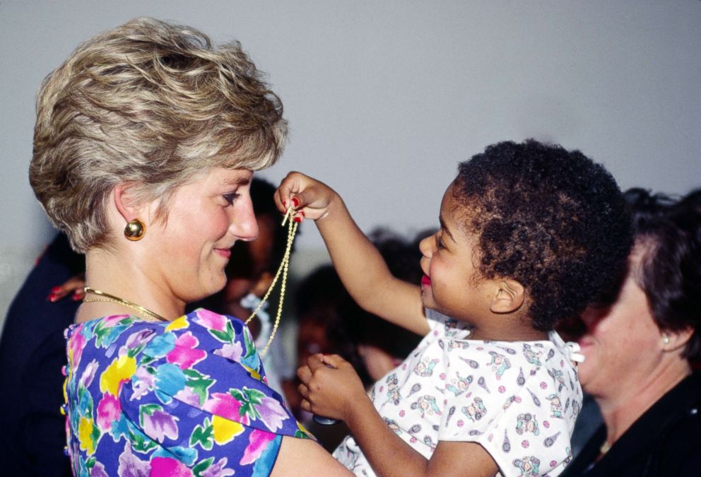   PHOTO: Princess Diana during a visit to a home for abandoned children many of whom were HIV-positive or living with AIDS in Sao Paulo, Brazil, April 24, 1991. 