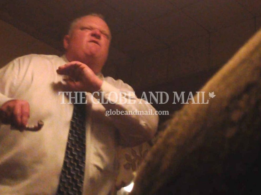 PHOTO: Toronto Mayor Rob Ford is seen holding what appears to be a crack pipe in a video still, released April 30, 2014.
