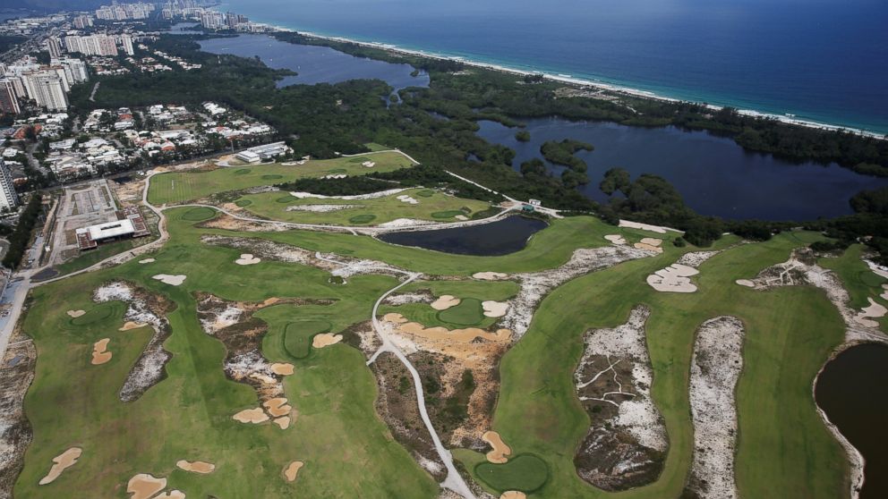 PHOTO: An aerial view shows the 2016 Rio Olympics golf venue which was used for the Rio 2016 Olympic Games, in Rio de Janeiro, Brazil, Jan. 15, 2017.