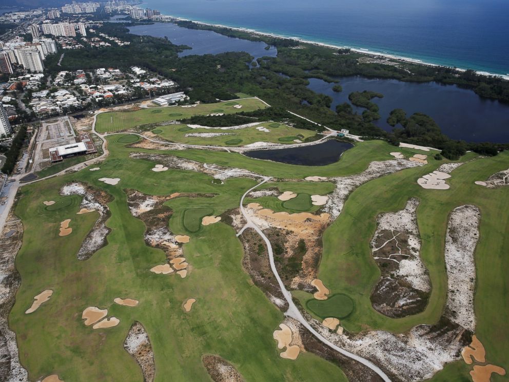 PHOTO: An aerial view shows the 2016 Rio Olympics golf venue which was used for the Rio 2016 Olympic Games, in Rio de Janeiro, Brazil, Jan. 15, 2017.